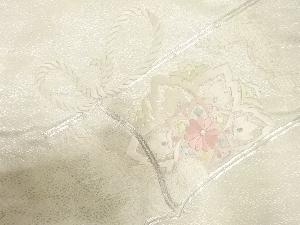 アンティーク　組紐に華紋模様刺繍名古屋帯